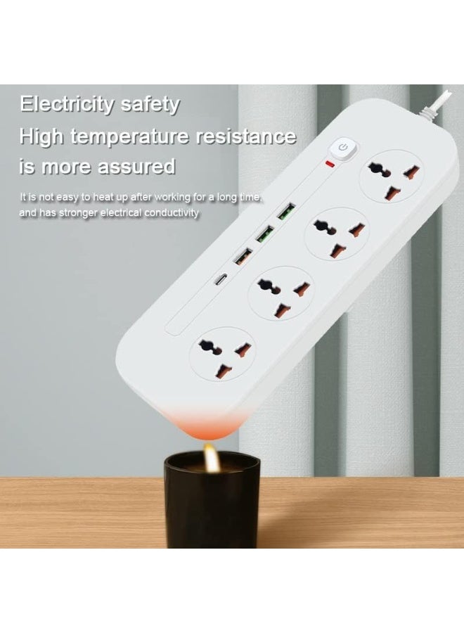 Raxoom Plug, AC Outlet, Power Strip, Multi-Wire Smart Extension Cable, Power Strip, PD, USB, C Port, Phone Charging Network Filter (Color : T19 Black, Size : B)  - Image 3