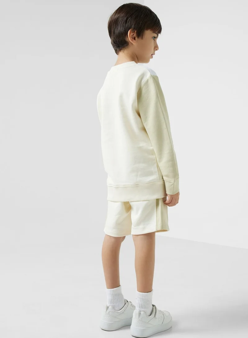 Calvin Klein Jeans Youth Color Block Sweatshirt & Shorts Set
