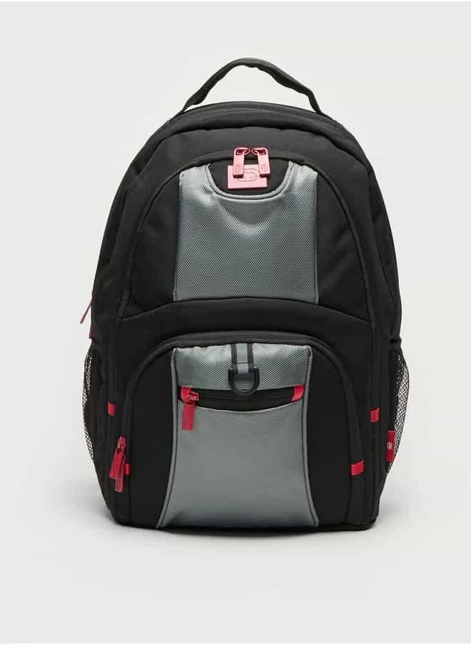 Ecko Unltd. Ecko Unltd Panel Detail Backpack with Adjustable Straps and Zip Closure