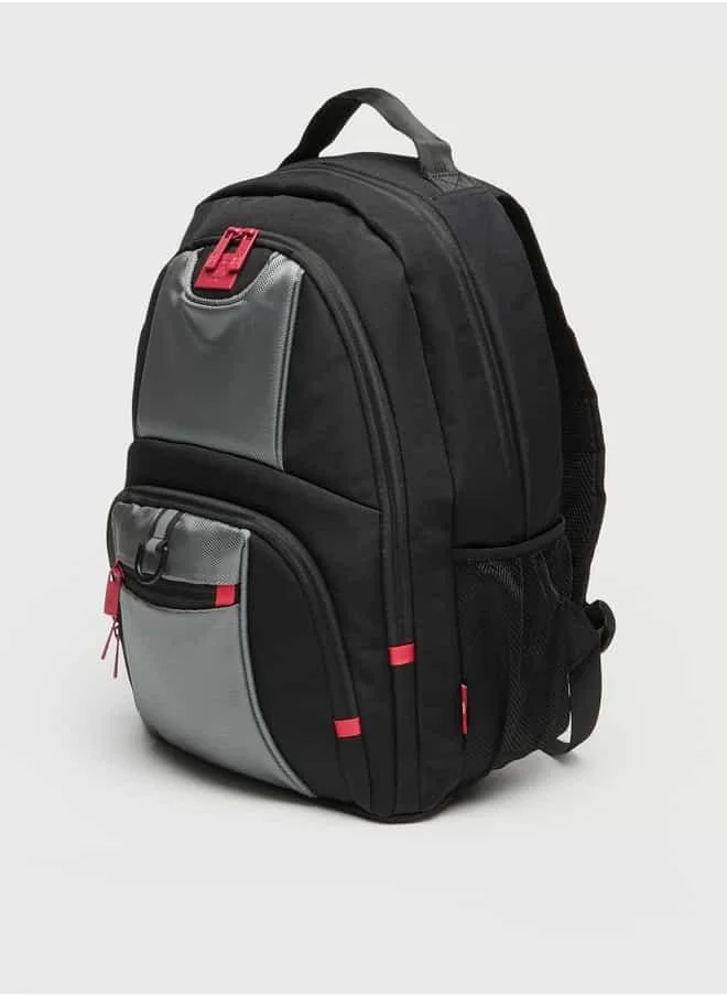 إيكو يو إن إل تي دي. Ecko Unltd Panel Detail Backpack with Adjustable Straps and Zip Closure