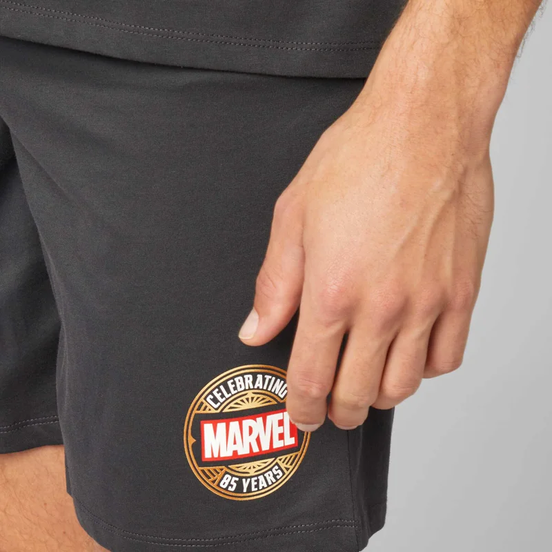 Kiabi  Marvel Captain America Short Pyjama Set - 2-Piece Set Black for Men | Best Price UAE