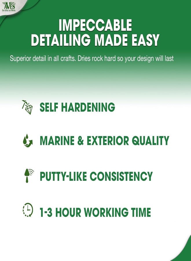 Aves Apoxie Sculpt - 2 Part Modeling Compound (A & B) - 1/4 Pound, Apoxie Sculpt for Sculpting, Modeling, Filling, Repairing, Easy to Use and Durable White/Stone White - Image 4