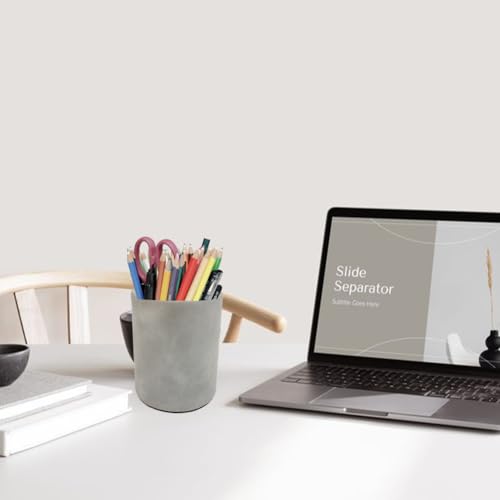 Fosinz Pen Pencil Holder Cup Container Leather Desk Organizer Stand Decor Brush Scissor Holder Decoration Office Desk Home School - Image 3