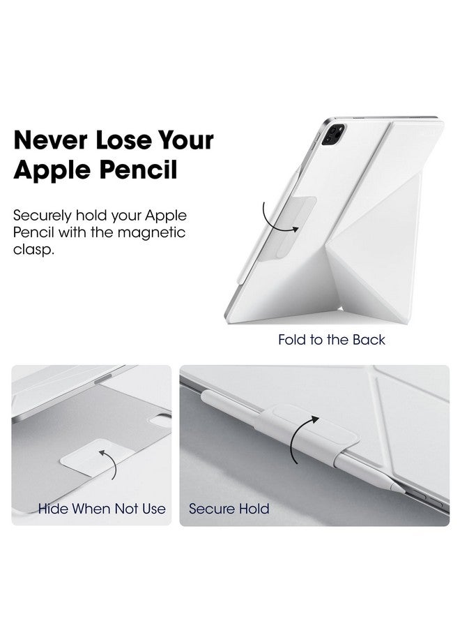 PITAKA iPad Pro 11 Inch Case, Compatible with iPad Air M3/M2 11 Inch (4-7th Gen) & 2022/2021/2020/2018 iPad Pro 11 (1-4th Gen), Portrait/Landscape Magnetic Case with 4 Standing Angles - White - Image 3