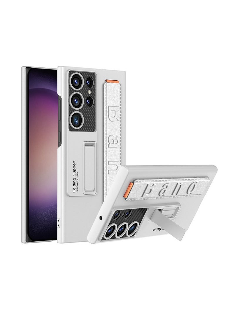 حافظة هاتف Samsung Galaxy S23 Ultra/S23 Plus/S23 مع حزام معصم، ووسادة معصم، تصميم مطفي رقيق جدًا ومتين للغاية لهاتف Galaxy S23 Ultra/S23 Plus/S23.