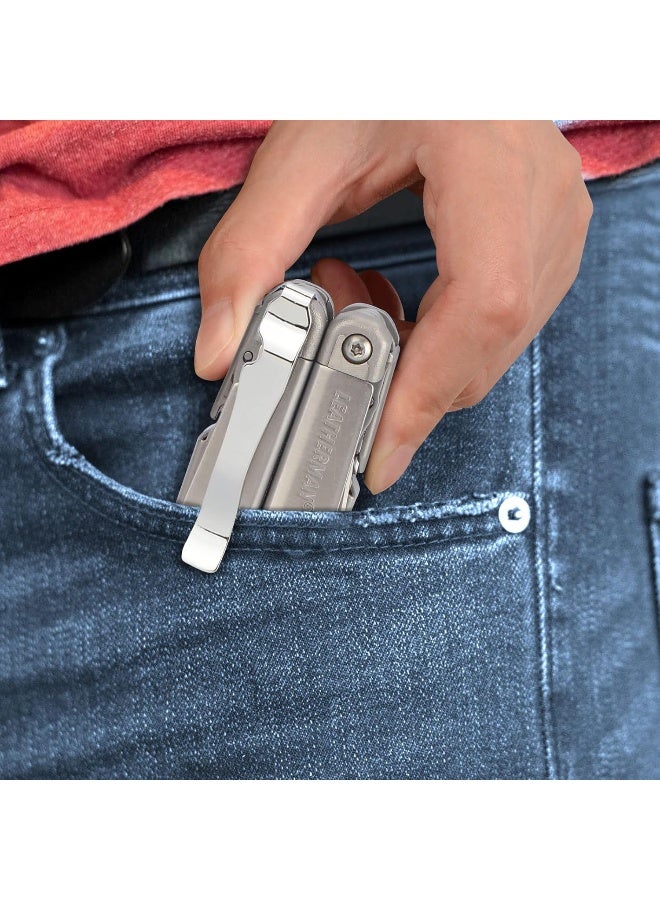 iGuerburn Pocket Clips for Leatherman Surge, Surge Pocket Clip as Leatherman Surge Accessories - (Not for Other Leatherman Models) - Silver  - Image 1