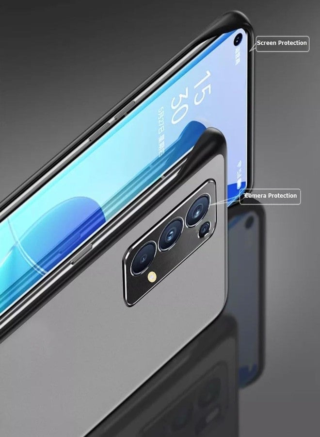 ريل كيس غطاء خلفي أنيق من REALCASE لهاتف Oppo Reno 5 Pro | غطاء TPU أنيق فائق النحافة بدون إطار ومقاوم للصدمات | غطاء حماية لهاتف Oppo Reno 5 Pro (أزرق فاتح) - Image 4