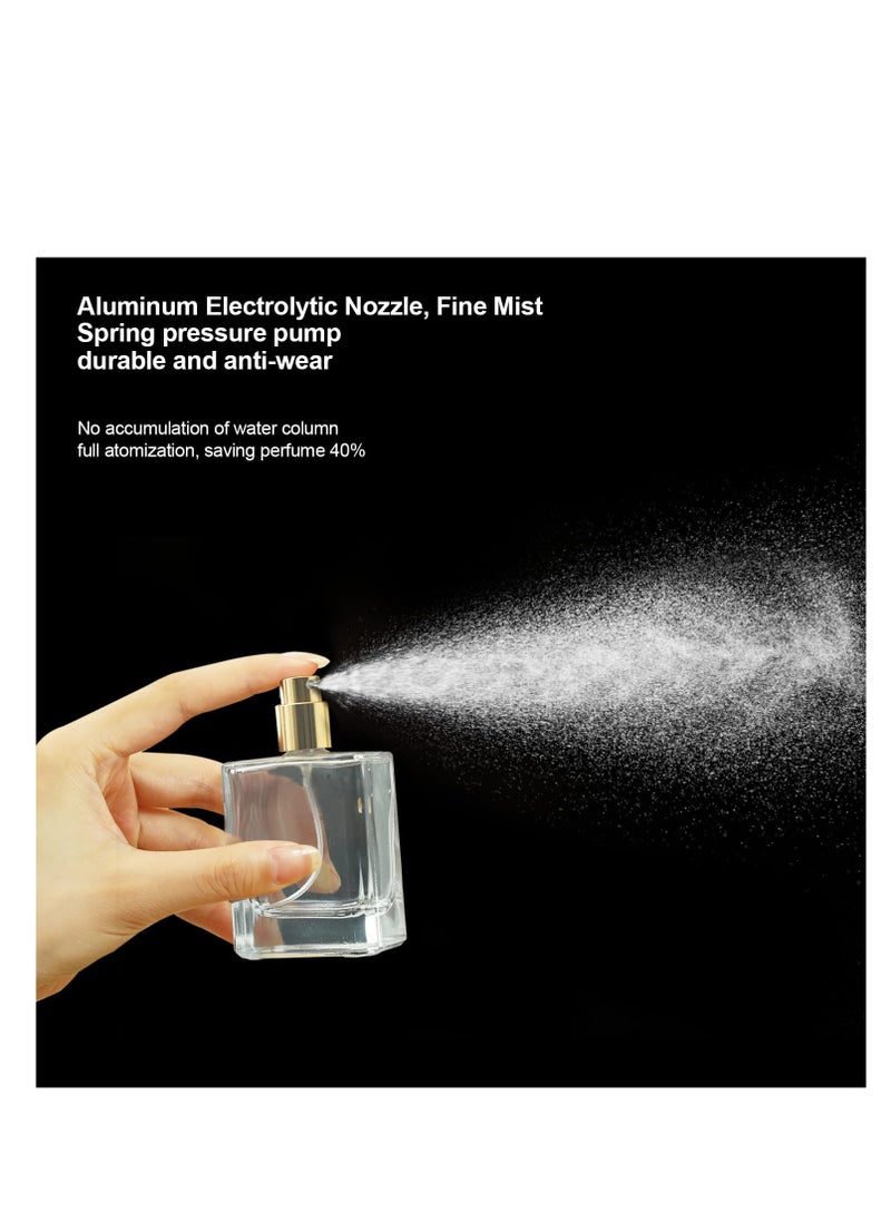Generic - Refillable Glass Perfume Spray Bottle 50ml (1.7oz) - Large Empty Travel Atomizer, Leak-Proof & BPA-Free Replacement Perfume Bottles for Men & Women (2 Pack) - Image 1
