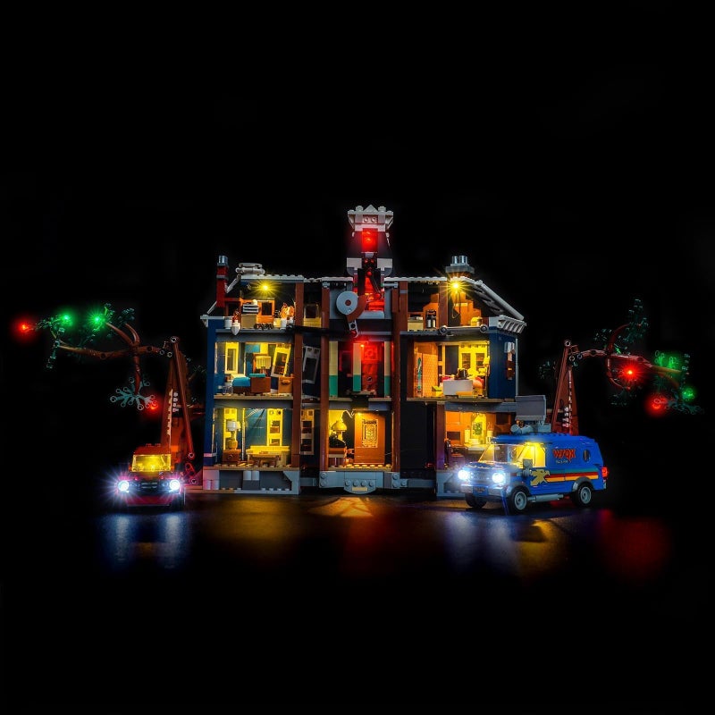 LocoLee مجموعة إضاءة LocoLee متوافقة مع Lego 11370 أشياء غريبة: منزل كريل - بدون نموذج فقط أضواء، ملحقات إضاءة LED متوافقة مع Lego 11370 منزل كريل (الإصدار القياسي) - Image 4