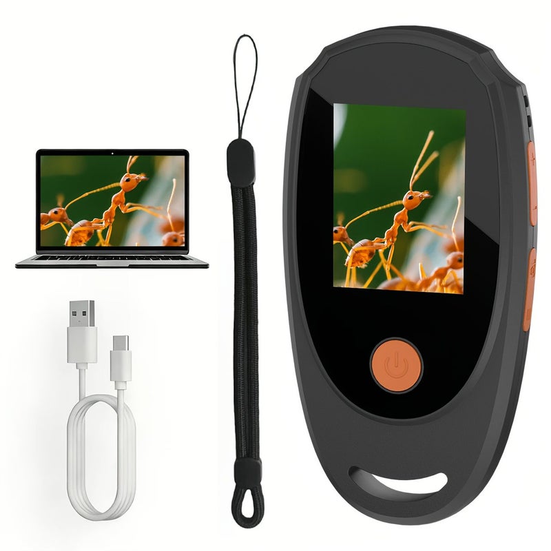 White Handheld Digital Microscope 500X 2 Inch IPS Screen Portable USB - Image 1