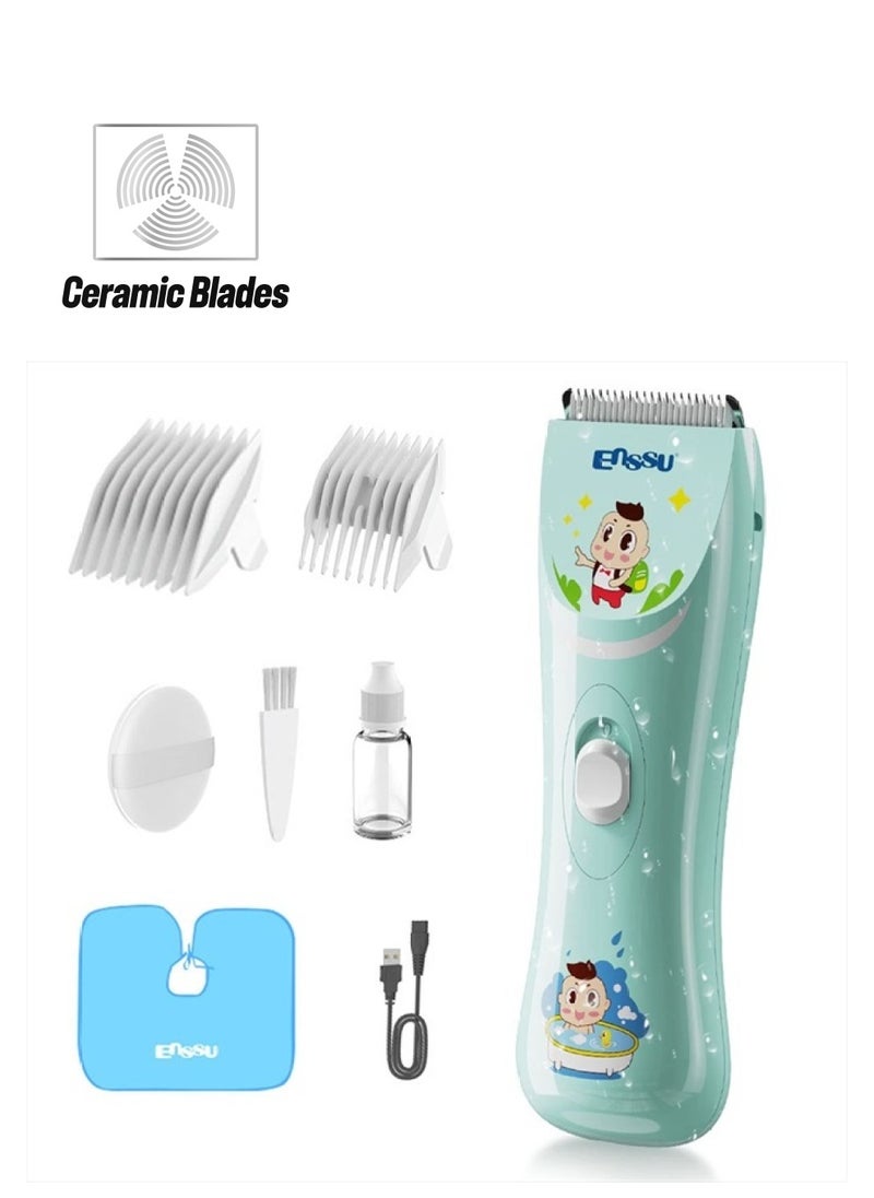 ENSSU - Baby Hair Clippers, Lower Noise Haircut Trimmers for Children with Autism and Sensory Sensitivity, Babies Infant Kids Waterproof Hair Cutting Kits - Image 1