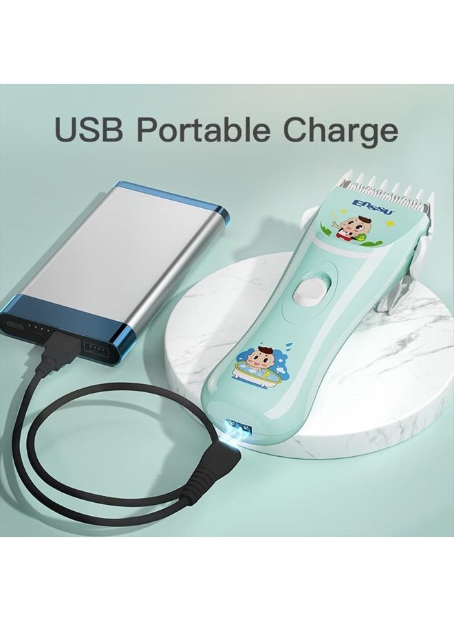 ENSSU - Baby Hair Clippers, Lower Noise Haircut Trimmers for Children with Autism and Sensory Sensitivity, Babies Infant Kids Waterproof Hair Cutting Kits - Image 1
