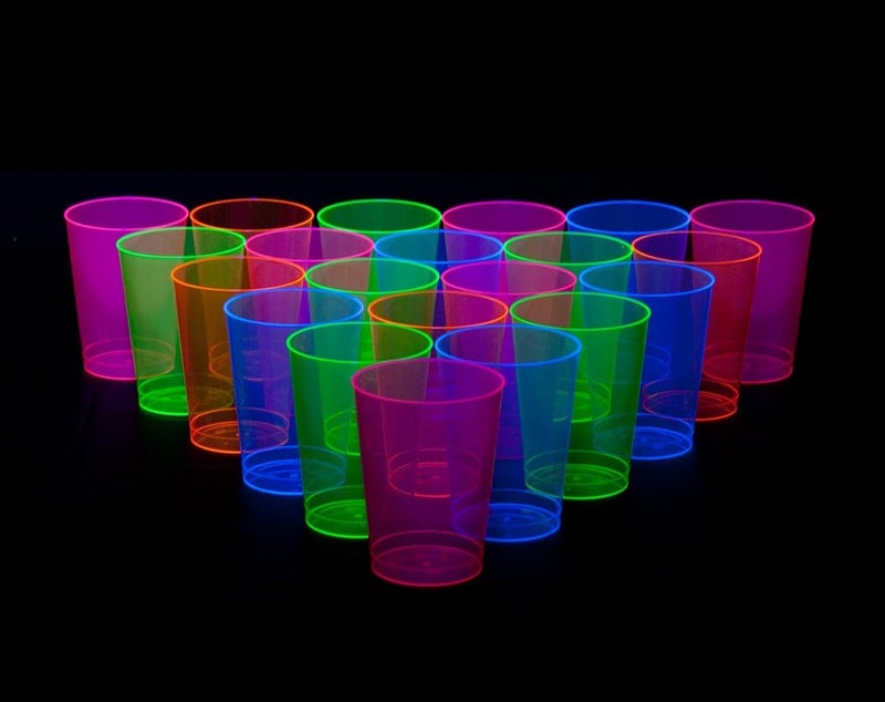 Party Essentials 50-Count Assorted Neon Plastic Cups - 10 Ounce - Image 5