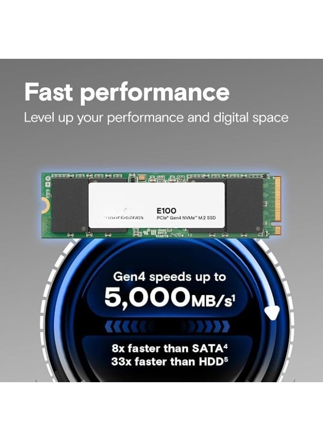 1TB M.2 NVMe PCIe Gen4 Internal Solid State Drive Up to 5000MB/s Laptop and Desktop Compatible - Image 2