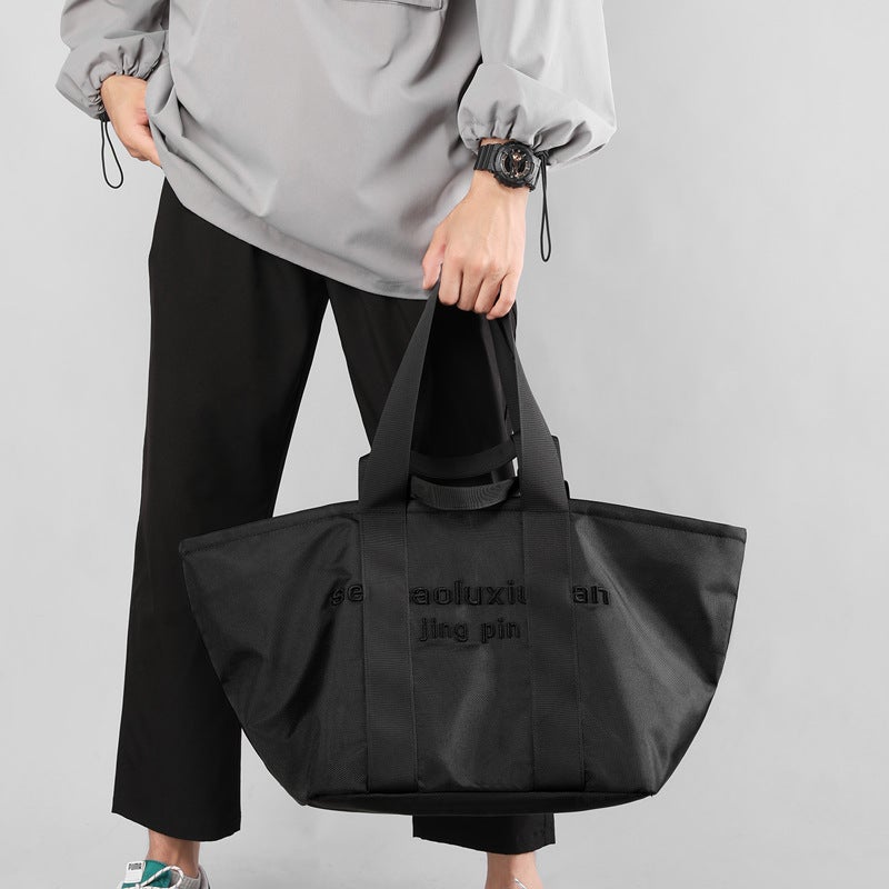Women'S Handbag Embroidered High Street Crossbody Style Men'S And Women'S Shoulder Commuting Large Capacity Casual Nylon Cloth Tote - Image 3