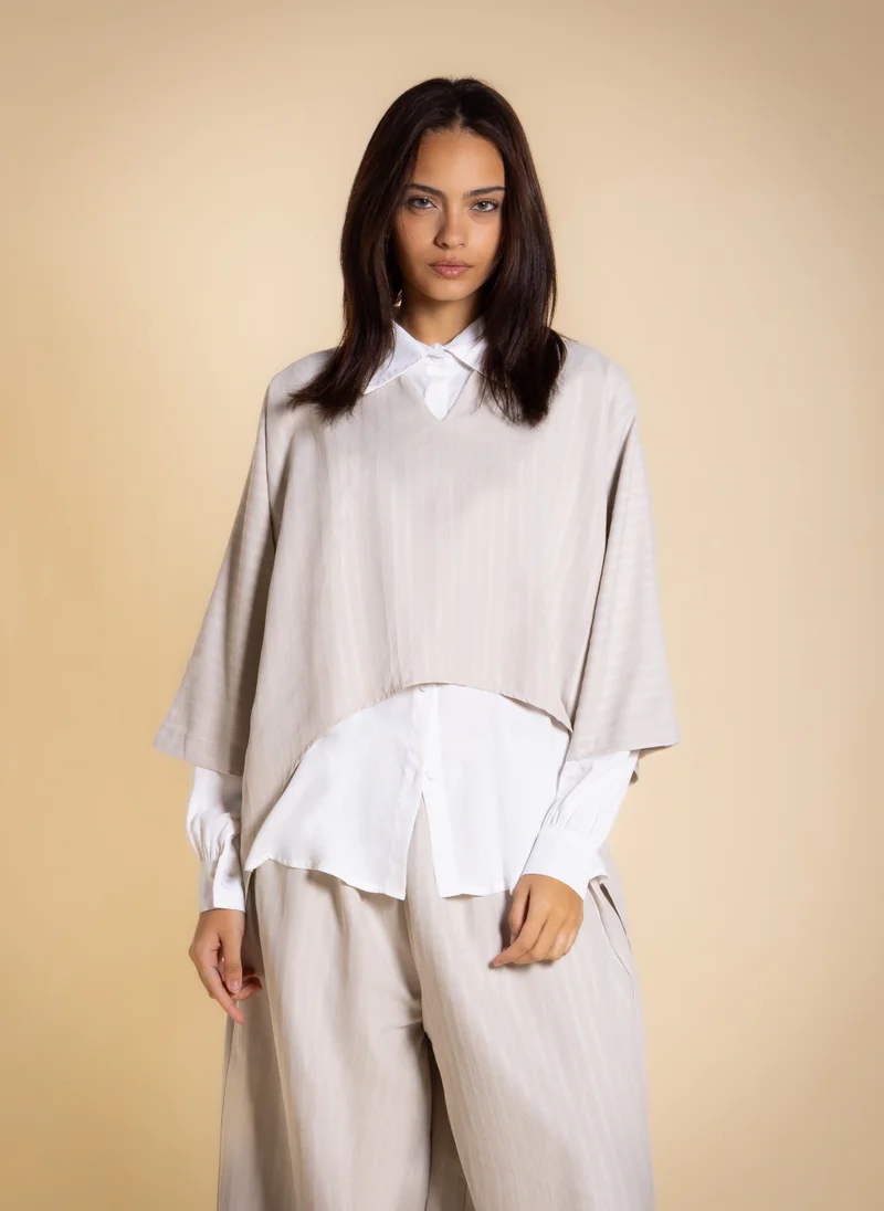 SHAPES STRIPE SHIRT SET