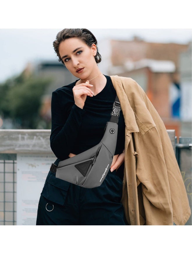 Generic Sling Bag Man Bag Crossbody, Mens Shoulder Crossbody Chest Bag Classic Sling Slim Backpack Multipurpose Daypack Left-hand - Image 5