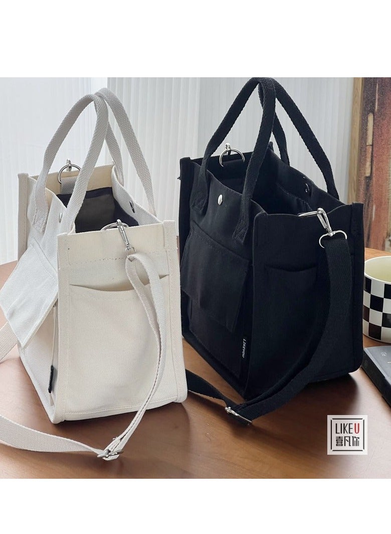 Minimalist Solid Color Square Satchel Bag, All-Match Top Handle Handbag For Daily Use, Commuter Bag With Multi Pockets (8.26'' * 5.11'' * 8.66'' ) - Image 5