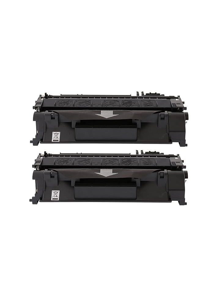 خرطوشة حبر CF280A ، عبوة من قطعتين بديلتين، متوافقة مع طابعات ليزر جيت برو 400 M401dn M401dw M401n M401a M401d M401dne MFP M425dn MFP M425dw (2700 صفحة)