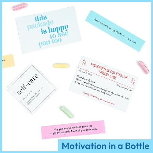 Sensemory 50+ Positive Messages in a Bottle, Affirmations Card, Self Care Gifts for Women, Back To School Gift For Teachers, Gifts for Women Birthday Unique, Best Friend Gift - Image 4