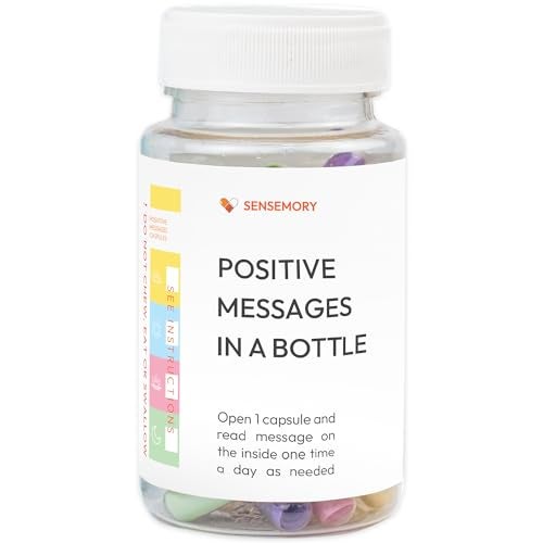 Sensemory 50+ Positive Messages in a Bottle, Affirmations Card, Self Care Gifts for Women, Back To School Gift For Teachers, Gifts for Women Birthday Unique, Best Friend Gift - Image 1