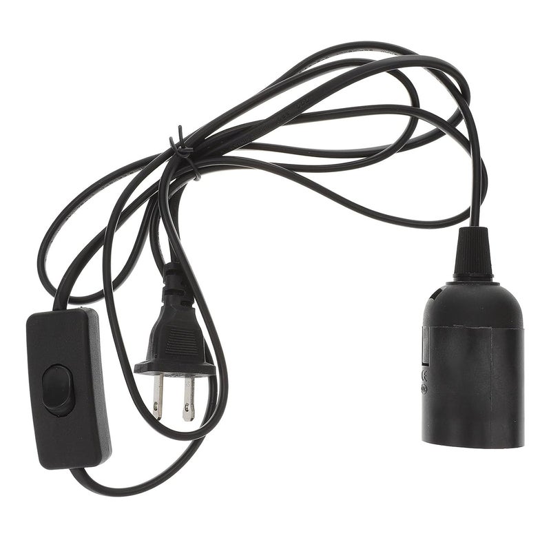 Kisangel 2 Pcs Black Pendant Light Cord with US Plug Hanging Lamp Socket Extension - Image 2