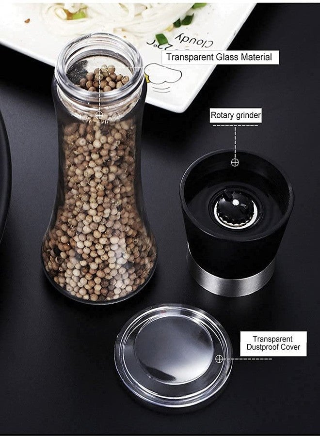 ARLICODECK™ Stainless Steel and Pepper Grinder Tall Salt and Pepper Mill Shakers with Adjustable Coarseness (Meduime Steel and Pepper Grinder) - Image 5