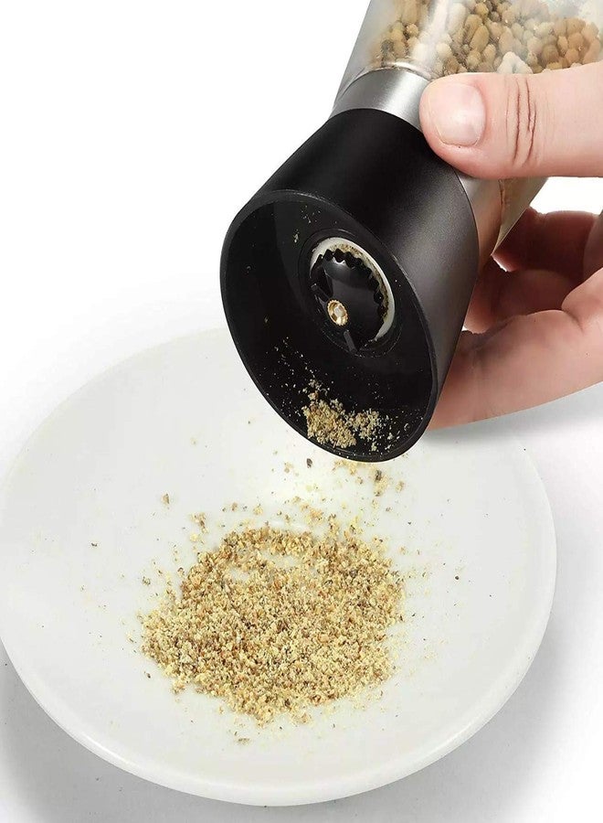 ARLICODECK™ Stainless Steel and Pepper Grinder Tall Salt and Pepper Mill Shakers with Adjustable Coarseness (Meduime Steel and Pepper Grinder) - Image 2