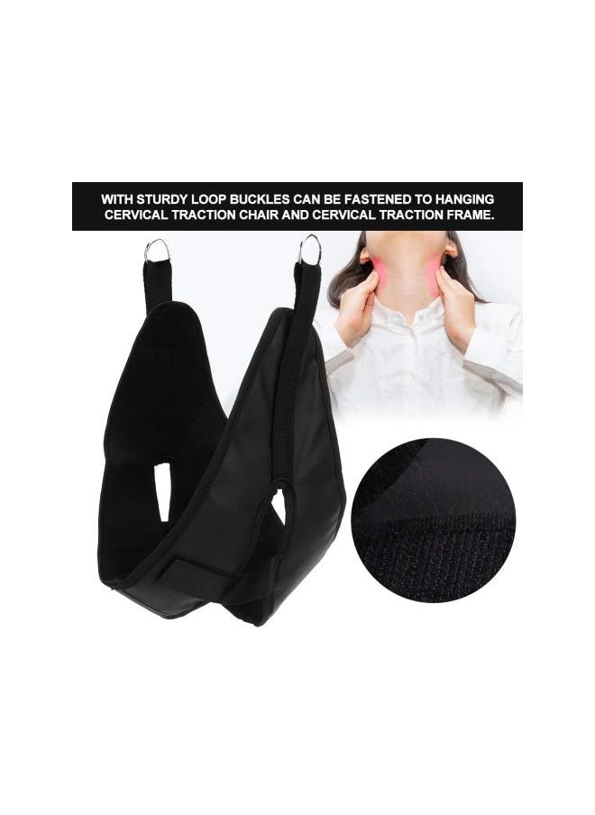 silvercnc - Neck Stretching Belt, silvercnc Cervical Traction Belt Neck Posture Corrector Neck Care Correction Stretching Tool for Neck Pain Relief(black) - Image 1