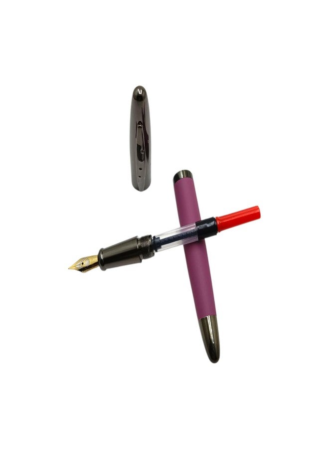 auteur Premium Zest Purple Fountain Pen With Ink Converter Metal Body Fine Nib Best Gift Pen For Men & Women Professional Executive Office, Nice Pens - Image 5