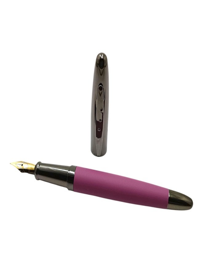 auteur Premium Zest Purple Fountain Pen With Ink Converter Metal Body Fine Nib Best Gift Pen For Men & Women Professional Executive Office, Nice Pens - Image 2