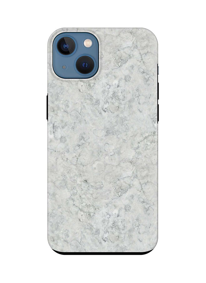 Stylizedd Tough Pro Series Case for Apple iPhone 14 Plus Case Dual Layer hybrid PC & TPU Customized Mobile Cover Shield with inner TPU protection Matte Finish - Marble Texture White 