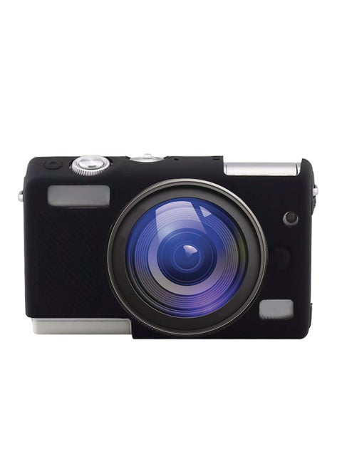 Digital Camera Case for Canon EOS M200 Slim Durable Lightweight Rubber Soft Silicone Camera Protective Cover (Black)