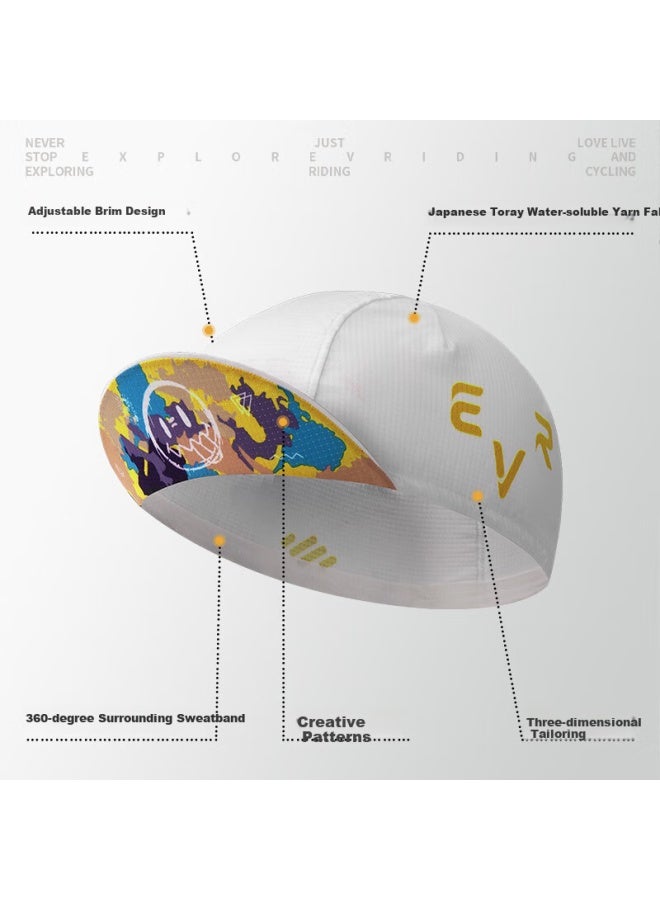 Evr Cycling Cap, Summer Antibacterial Sweat-Absorbing Cap, Lightweight Breathable Quick-Drying Cycling Helmet Inner Cap, White, One Size Fits All - Image 2