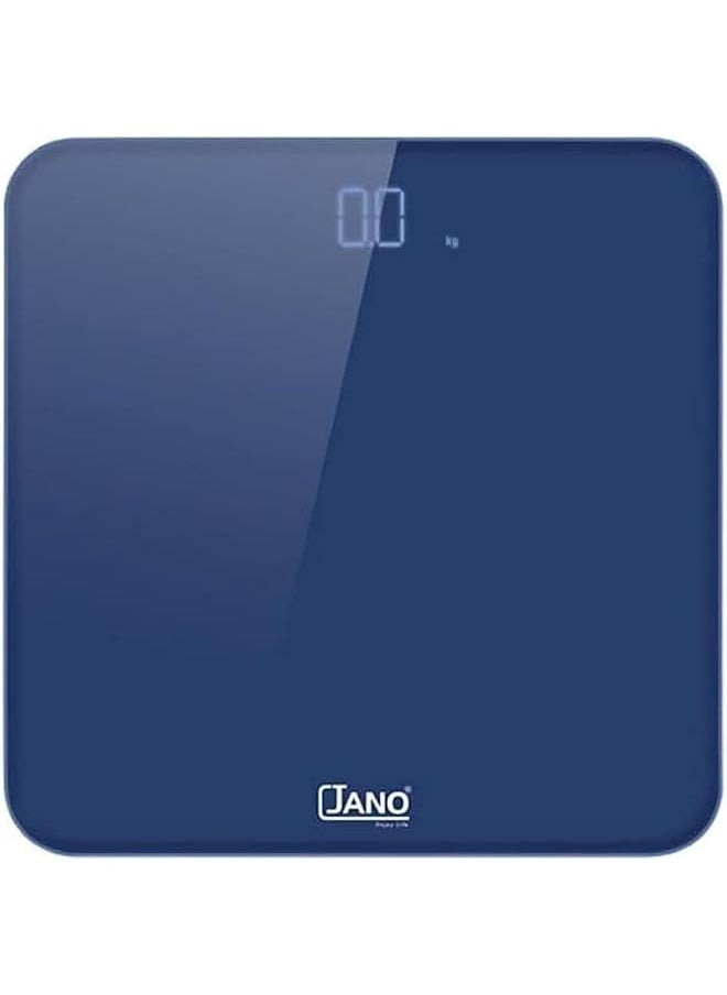 Jano Electric Bathroom Scale Invisible Led Display Colorful Design With Big Platform Auto On Auto Off Max: 180Kg 400Lb 28St Batteries Type 4X Aaa Blue E06115 2 Years Warranty  - Image 1