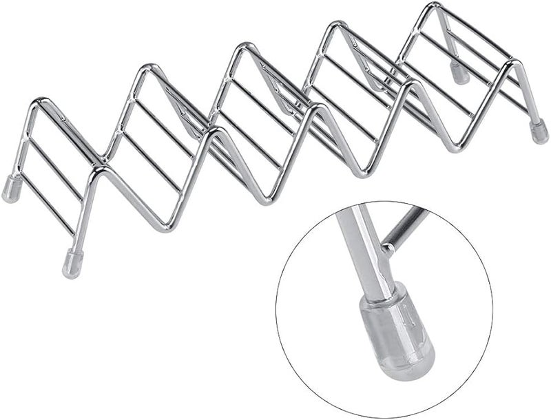 Stainless Steel Taco Holder Stand 4 5 Grids Easy Clean For Party Restaurant - Image 4
