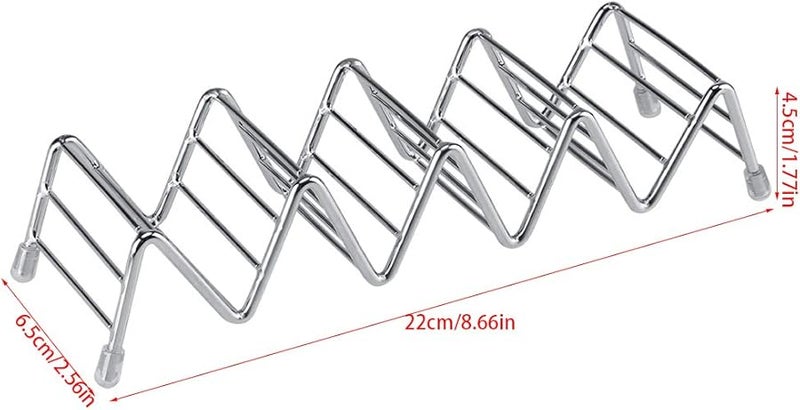 Stainless Steel Taco Holder Stand 4 5 Grids Easy Clean For Party Restaurant - Image 3