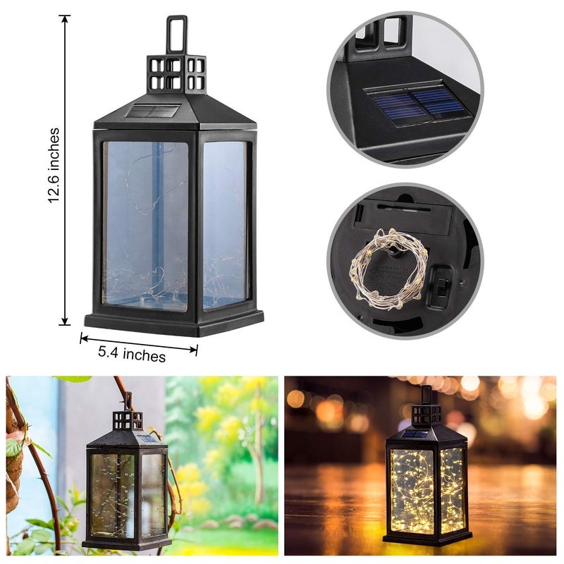 SUNWIND Solar Lantern Lights Outdoor SUNWIND Waterproof Solar Table Lamp Hanging Lighting with 40 Warm White LEDs for Garden Patio Landscape Decoration - Image 3
