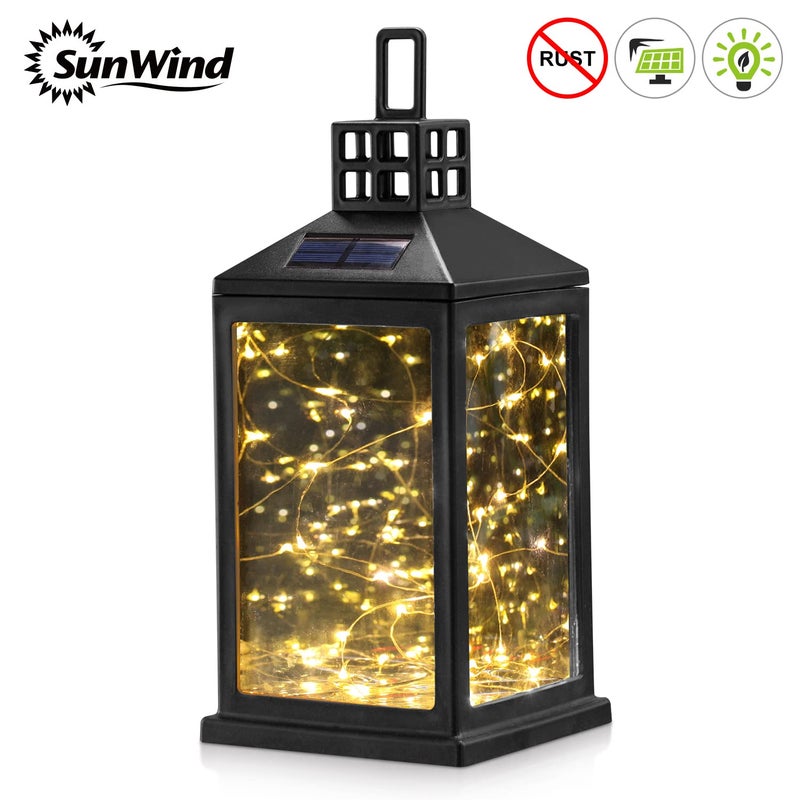 SUNWIND Solar Lantern Lights Outdoor SUNWIND Waterproof Solar Table Lamp Hanging Lighting with 40 Warm White LEDs for Garden Patio Landscape Decoration - Image 4