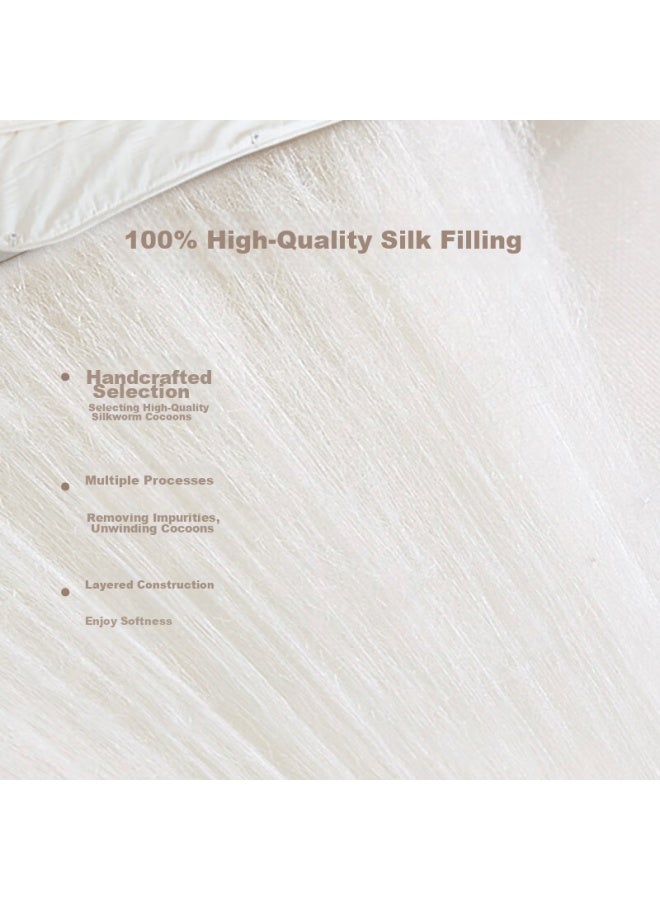 Luolaikids Luolai Children's Jacquard Maternity And Baby Class A Pure Cotton 100% Silk Quilt, Double Quilt, 8.3 Jin, 200*230cm, White - Image 2