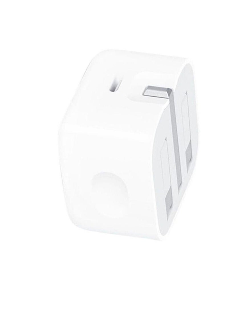 عام محول طاقة للشحن السريع بقدرة 20 وات مع منفذ USB-C باللون الأبيض - Image 4