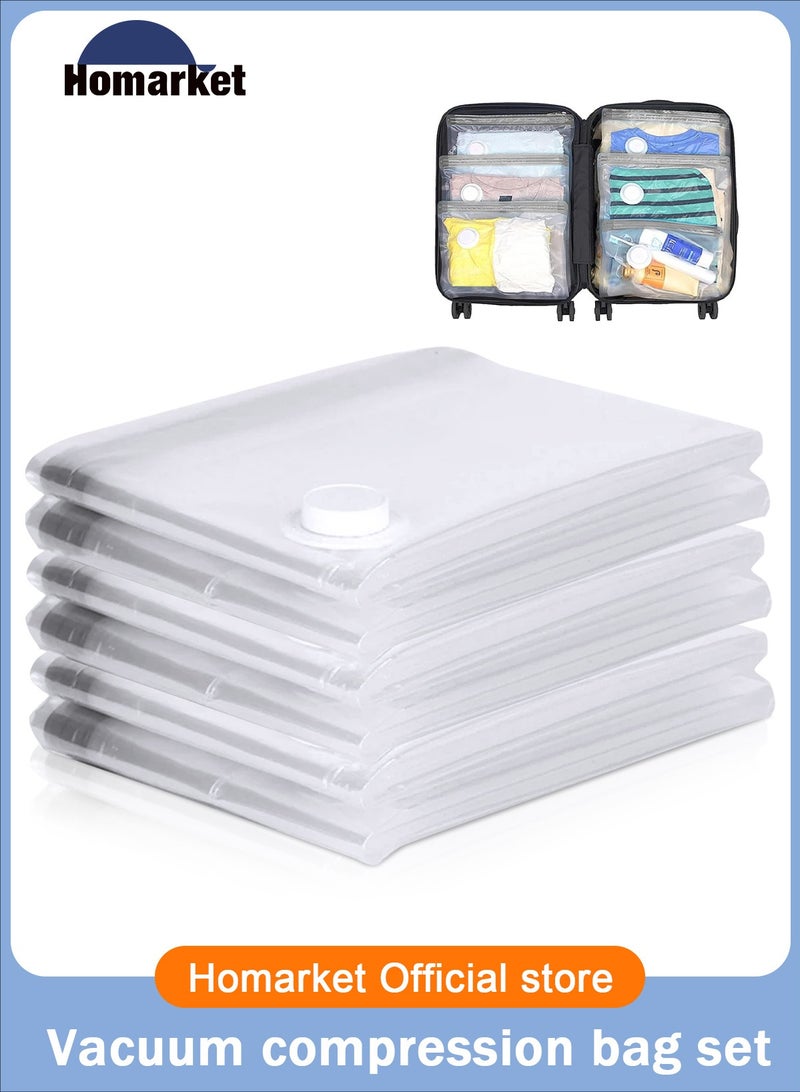HomarKet Premium Vacuum Storage Bags with Electric Pump, 6 Pack 60X80CM Reusable Space Saver Bags for Clothes, Mattress, Blanket, Duvets, Pillows, Comforters, Quilt, Travel  - Image 1