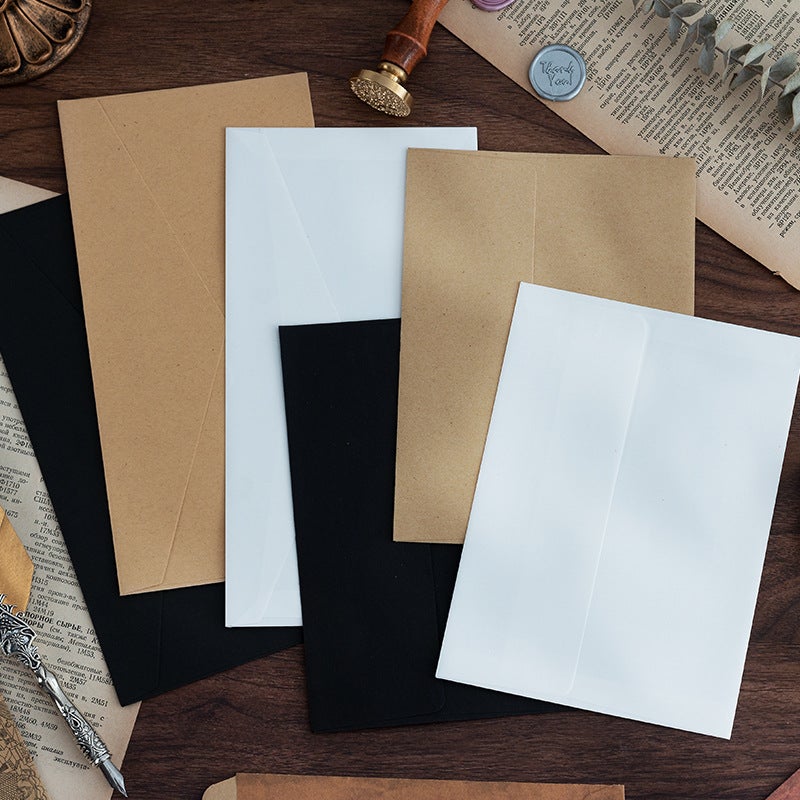 Retro Kraft Paper Envelopes - Plain White, Vintage Style for Invitations & Wax Seals - Image 5