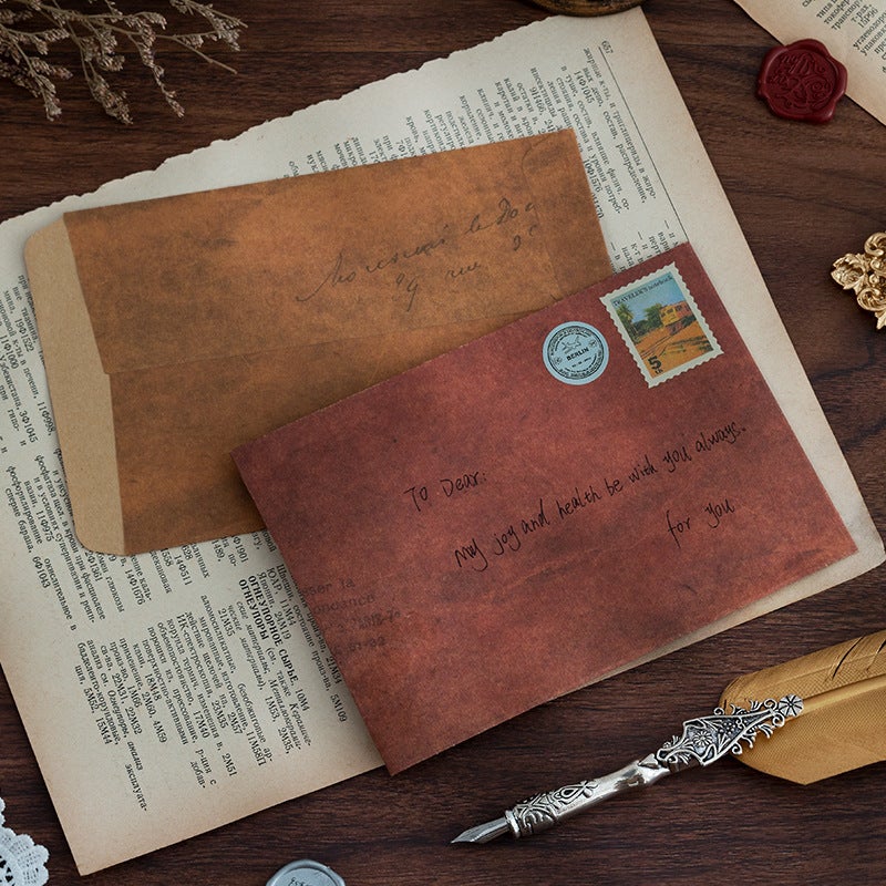 Retro Kraft Paper Envelopes - Plain White, Vintage Style for Invitations & Wax Seals - Image 3