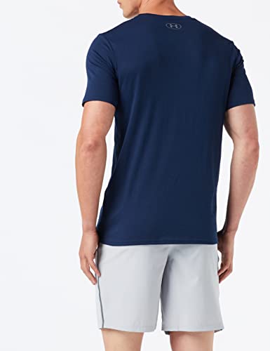Under Armour Men's Sportstyle Left Chest Short-Sleeve T-Shirt, Academy Blue (408)/Black, X-Small - Image 4