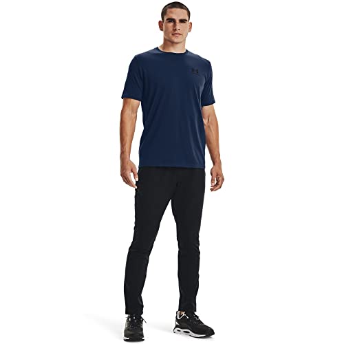 Under Armour Men's Sportstyle Left Chest Short-Sleeve T-Shirt, Academy Blue (408)/Black, X-Small - Image 2