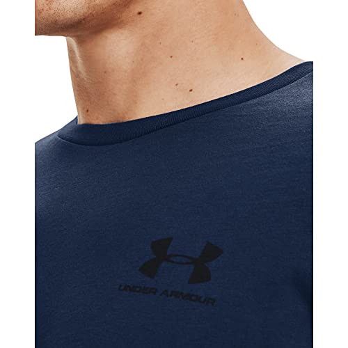 Under Armour Men's Sportstyle Left Chest Short-Sleeve T-Shirt, Academy Blue (408)/Black, X-Small - Image 3