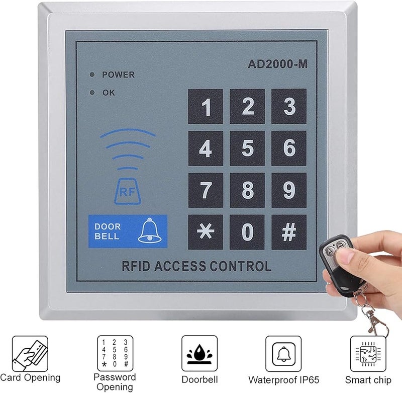 مجموعة نظام التحكم في الوصول بالضربة الكهربائية مع لوحة المفاتيح وبطاقة وكلمة المرور والتحكم عن بعد لأمن المكتب - Image 5