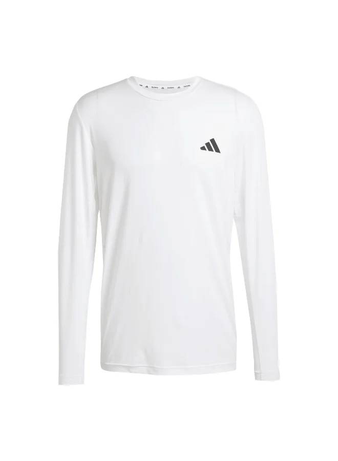 اديداس Adidas Tr-Es Stre Ls T White Training T-Shirts For Men XS