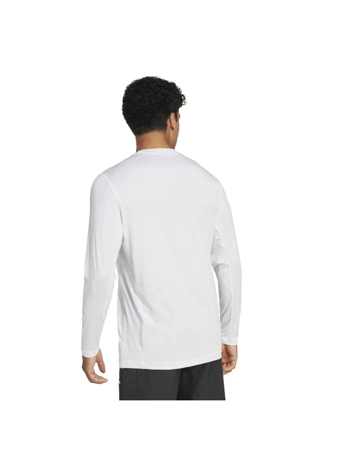 adidas تيشيرت تدريب رجالي أبيض Tr-Es Stre Ls T مقاس XS